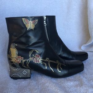 Dries Van Noten boots with crystal heels